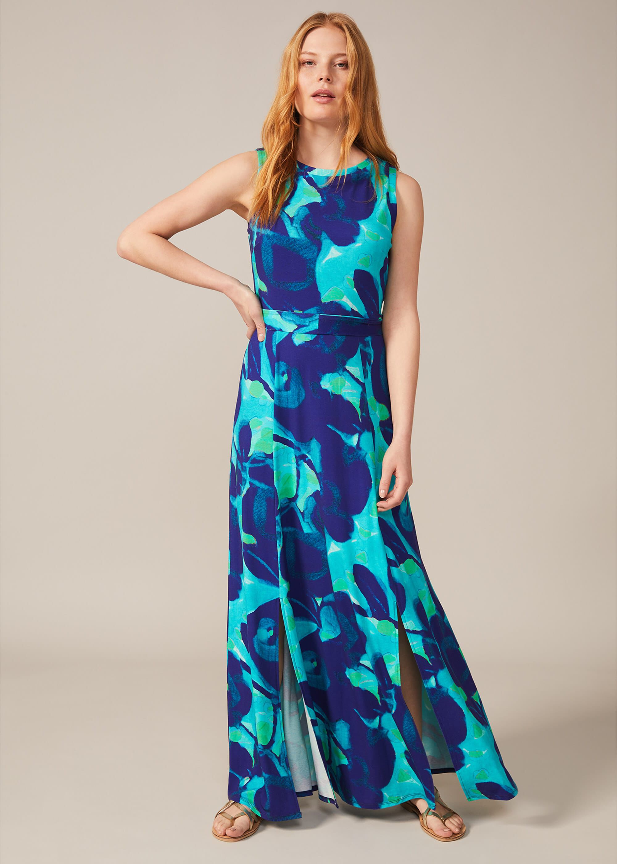 Evalyn Abstract Print Maxi Dress ...